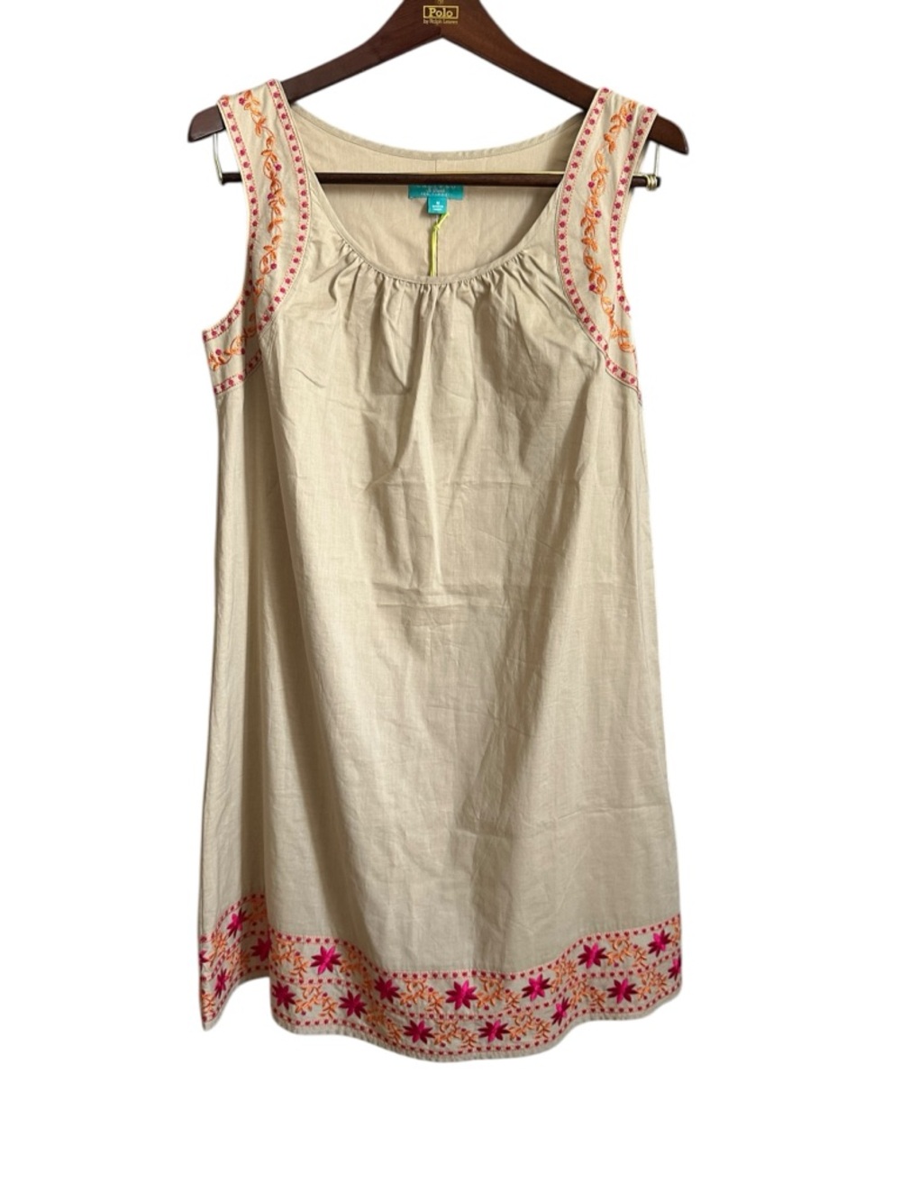Calypso St. Barth for Target Embroidered Boho Dress NWT Size M Cream Sleeveless